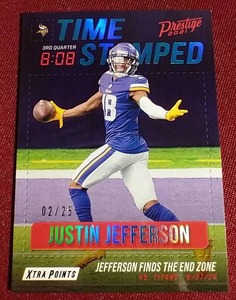 lot 19 image: 2021 Prestige Time Stamped Justin Jefferson #d25