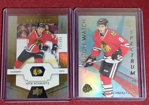 lot 29 image: (2) Nick Schmaltz Cards - 1 is a #d Rookie