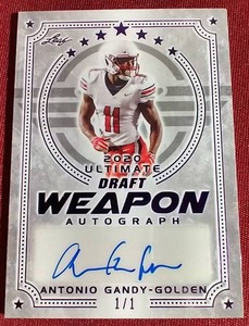 lot 36 image: 2020 Leaf Antonio Gandy-Golden 11 Autograph Rookie Card