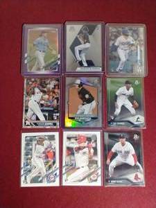 lot 42 image: (9) Baseball Rookie Cards - All Young Studs