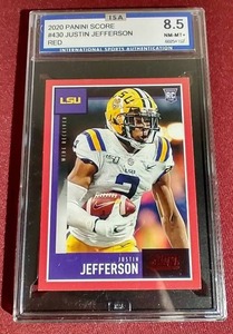 lot 64 image: 2020 Score Justin Jefferson Rookie Card - ISA 8.5