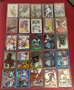 lot 69 image: (25) Football Cards in Toploaders