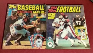 lot 79 image: (2) 1982 Sticker Albums - Baseball & Football