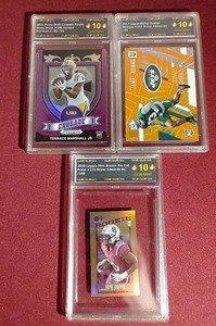 lot 82 image: (3) Slabbed NFL Rookie Cards - All #d