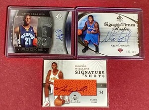 lot 86 image: (3) Autographed Basketball Cards