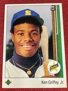 lot 89 image: 1989 Upper Deck Ken Griffey Jr. Rookie Card