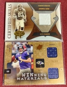 lot 92 image: (2) Football Jersey Cards - Both #d
