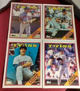 lot 97 image: (4) 1988 Topps Replica Minnesota Twins Folders
