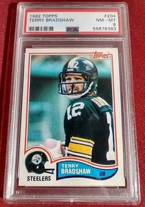 lot 104 image: 1982 Terry Bradshaw Card - PSA 8