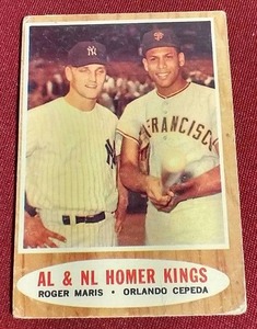 lot 114 image: 1962 Home Run Kings Roger Maris Card