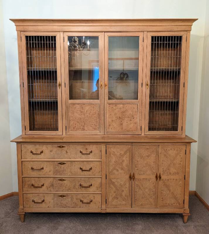 Kindel Furniture French Regency Louis XVI Cherry Wood Server or Bar  Cabinet, Circa 1960s