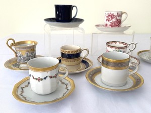 lot 37 image: Variety of Ten Demitasse Teacups and Saucers
