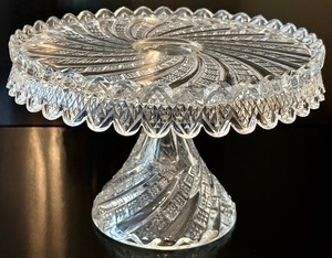 lot 71 image: Vintage Gorgeous Fostoria Centennial II Collection Cake Pedestal Plate