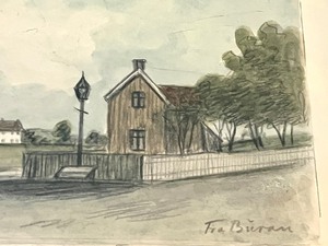 lot 81 image: Vintage Framed Drawing