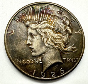 lot 107 image: (2) 1926- S Peace Dollar Coins