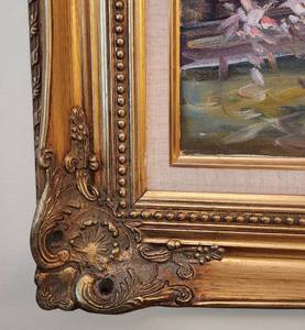 lot 90 image: Signed Oil on Canvas Painting of a Parisian Street