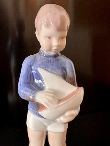 lot 99 image: Bing and Grndahl 2380 Boy with Sailboat Figurine