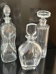 lot 104A image: Three Vintage Decanters including an Orrefors Decanter