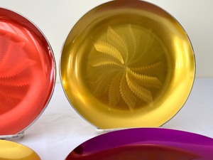 lot 112A image: Four Norwegian Enameled Plates by Eloxsren