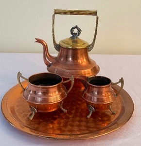 lot 135 image: Vintage Copper Tea Service