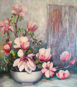 lot 3 image: Beautiful Vintage Framed Floral Painting
