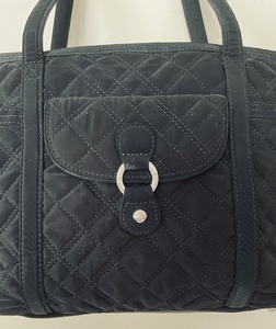 lot 158 image: Black Quilted Vera Bradley Handbag
