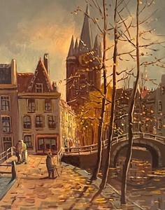 lot 192 image: Vintage Original Oil on Board Framed Painting by Lester William Didier