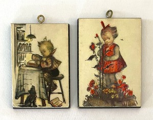 lot 254 image: Petite Vintage Wall Art