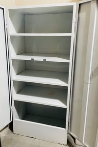 lot 278 image: Vintage White Metal Cabinet