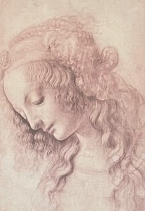 lot 286 image: Framed Woman in Profile Print by Di Vinci