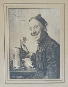 lot 333 image: Framed Vintage Portrait by Carl Bohnen