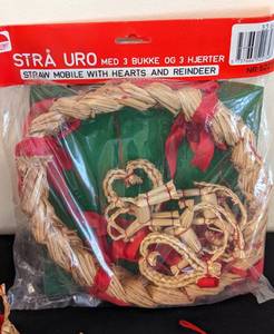 lot 298 image: Norwegian Straw Jul Bok, Ornaments and Hanging Mobile