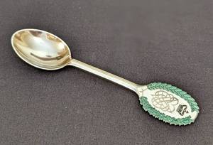 lot 308 image: Anton Michelsen Sterling Silver Wedding Memorial Spoon