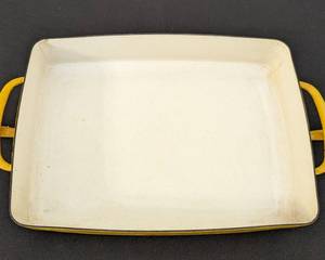 lot 315 image: Dansk Yellow Enamel Casserole Dish
