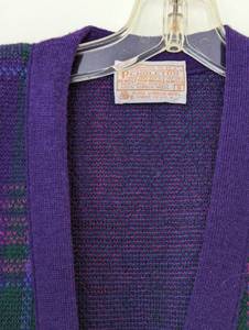 lot 316 image: Pendleton Wool Plaid Purple Cardigan