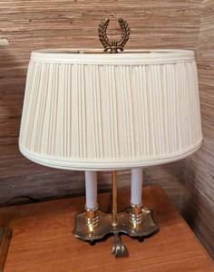 lot 345 image: Three Vintage Brass Table Lamps