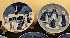 lot 222 image: Royal Copenhagen and Porsgrund Christmas Plates