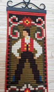 lot 223 image: Vintage Norwegian Needlepoint Wall Hanging