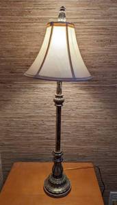 lot 249 image: Elegant Gold Colored Table Lamp