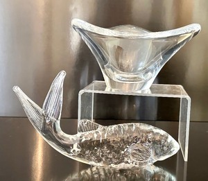 lot 341 image: Orrefors Bowl and Glass Fish Figurine