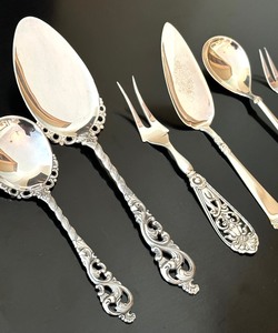 lot 144 image: Variety of Norwegian Sterling (830) Utensils