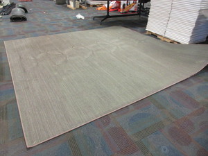 lot 144 image: INDOOROUTDOOR MOSSY GREEN AREA RUG