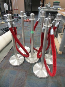 lot 169 image: GLARO POST AND ROPE STANCHIONS