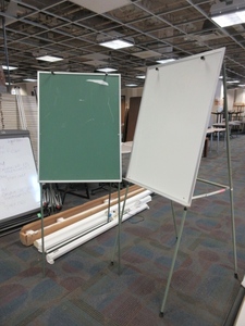lot 181 image: CHALK BOARD AND WHITE BOARD EASELS
