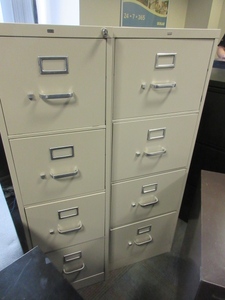 lot 251 image: HON 4 DRAWER FILE CABINETS