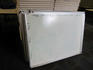 lot 285 image: QUARTET, LARGE,  WALL MOUNT WHITE BOARDS