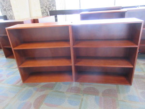 lot 218 image: KIMBALL CHERRY BOOKCASES
