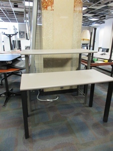 lot 309 image: WORK TABLE AND STANDING WORK TABLE