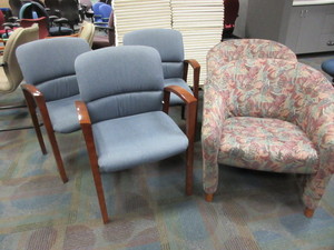 lot 348 image: KIMBALL AND STEELCASE RECEPTION CHAIRS