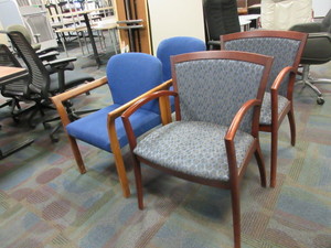 lot 350 image: JASPER AND WESTIN NIELSEN UPHOLSTERED RECEPTION CHAIRS
